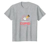 Performance of Cupid: Love Struck Romance for Valentines T-Shirt, Kids, Heather Grey, 10 Years