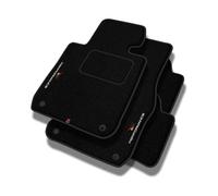 PERFORMANCE Personalised velour car floor mats for Audi SQ5 2013-2016 - Standard, Perforated, black, red and yellow -Precise CNC embroidery, design perforated piping, car floor mats - Perfect for car