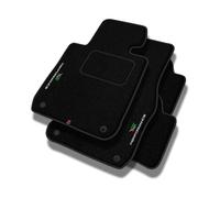 PERFORMANCE Personalised velour car floor mats for Audi SQ5 2013-2016 - Standard, Perforated, green, white and red -Precise CNC embroidery, design perforated piping, car floor mats - Perfect for car d