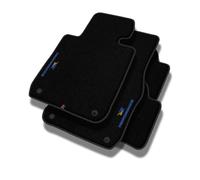 PERFORMANCE Personalised velour car floor mats for BMW Series 3 G20 since 2019 - Premium, Perforated, blue and yellow -Precise CNC embroidery, design perforated piping, car floor mats - Perfect for ca