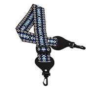 Performance Plus Adjustable Length Woven Banjo Strap With No-Scratch Hooks Midnight Sky Blue (GS7-BL)