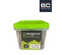 Performance Plus Tx 5 X 70mm High Performance Wood Screws 300 Pack Yellow Zinc Free Driver Bit