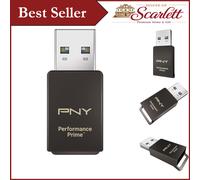 PNY Performance Prime™ USB 3.2 Gen 1 microSD Flash Memory Card Reader - Ultra-Fast Speeds, Read 200MB/s, Write 150MB/s, Type-A, For USB 3.2 Gen 1/USB3.0 Equipped Host Devices