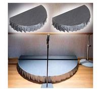Performance Stage Platform for Kids Concert, Semi Circle Stage Riser System with Skirts, Entertainment Speech Bench 2pcs