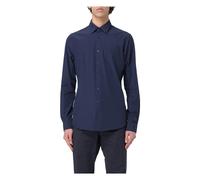 Performance Stretch Slim Shirt, male, Michael Kors, Casual Shirts, Blue, 4XL, Shirts 4XL