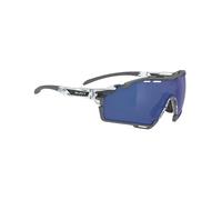 Rudy Project Cutline Glasses Shiny Grey with RP Optics Multilaser Dark Blue Lenses