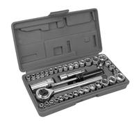 PERFORMANCE TOOL W1173 SAE/Metric 40-Piece SAE and Metric Socket Set, 1/4-Inch & 3/8-Inch Drive