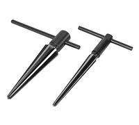 Performance Tool W2967 Tapered Reamer Set with T-Handle and Carbon Steel Contstruction to Align Holes or Remove Burrs from Pipe, Tubes, and More (2-Piece), Black