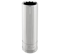 Performance Tool W32715 12 Point Deep Socket - 1/2" Drive, 15mm Size, Precision Fit, Durable Construction