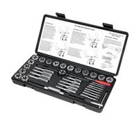 Performance Tool W4002DB 40-Piece Metric Tap and Die Set | Coarse and Fine Threads | Essential Threading Rethreading Tool Kit with Accessories and Storage Case