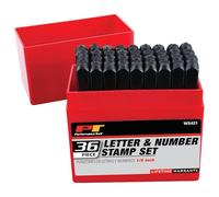 PERFORMANCE TOOL W5421 36 Piece 1/8" Steel Letter/Number Stamping Set with Handy Storage Box for Identification on Most Items