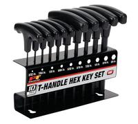 PERFORMANCE TOOL W80274 SAE T-Handle Hex Key Set, 10-Piece, Black