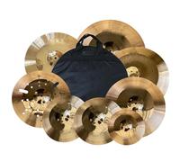 Performance Type Cymbals Professional Drum Cymbal Pack 14 Hihats 16/18 Crash 20 Inch Ride Bag 5PCS Percussion Instrument(Type4 8 PCS)