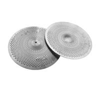 Performance Type Cymbals Professional Performance Low Volume Cymbal Pack 14 Hihats 16/18 Crash 20 Inch Ride 5pcs Mute Set(Silver)