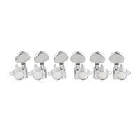 Performance Type Guitar Tuning Pegs 3R3L 19:1 Ratio Full Sealed Machine Heads Tuners Tuning Pegs Keys Half Moon Button For Acoustic Electric Guitar(Chrome)