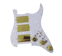 Performance Type Pickguard Pickups Prewired Loaded Pickguard With Kill Converter Coil Split Alnico 5 Humbucker Pickups 11 Hole For Guitar Pickguard Pickup(D)