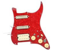 Performance Type Pickguard Pickups SSH Guitar Pickguard Wiring Loaded Prewired + Silence Converter ST Electric Guitar Double Coil Pickup Black(I)