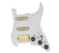 Performance Type Pickguard Pickups ST Guitar SSH Coil Splitting Prewired Pickguard Two Humbucker And One Humbucker 9K/9K/15K +Silence Converter(M)