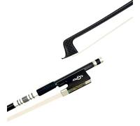 Performance Violin Bow 1pcs Best Professional Gold Silk Braided Grid Carbon Fiber 4 4 Violin Bow Fiddle Bow White Horesehair Black Horsetail(Style 2)