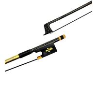 Performance Violin Bow 1pcs Professional Gold Silk Braided Grid Carbon Fiber 4/4 Violin Bow Fiddle Bow White Horesehair Black Horsetail(Style 5)