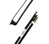 Performance Violin Bow 1pcs Professional Gold Silk Braided Grid Carbon Fiber 4/4 Violin Bow Fiddle White Horesehair Black Horsetail(Type5)