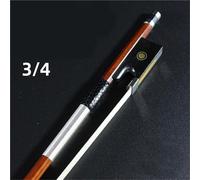 Performance violin bow Brazilian Rosewood Violin Bow Professional Performance Grade Round Bow 4/4 Violin Wood Bow(3/4)