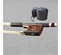 Performance violin bow Violin Bow Ultra Light 4/4 Size Rainbow Stretch Violin Bow Braided Carbon Fiber Rod Durable Straight and Strong Violin Accessories(Bow and protector)