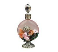 Perfume Atomiser， Glass Perfume Bottle 30ML Red/Blue Crystal Cap Home Decor Gift(Red)