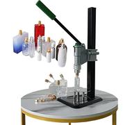 Perfume Bottle Capping Machine - Manual Crimper for 13-15mm Spray Bottles, Height Adjustable, Stainless Steel, Ideal for Perfume & Essential Oil