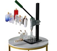Perfume Bottle Crimper, 13-15mm Spray Bottle Capping Machine, Adjustable Height Stainless Steel Press for Essential Oil Filling