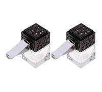 Perfume Bottle, Rotatable Clip Car Air Vent 2pcs 8ml Glass | Black Finish, Two-hole Cover Design, for Vehicle Vents while Driving, Helps Reduce Odors and Refresh Cabin
