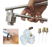 Perfume Bottle Spray Vial Crimper, 13mm/15mm/18mm/20mm Stainless Steel Manual Perfume Crimper, Hand Sealing Machine, Bottle Cap Crimping Capping Tools, Long Handle Design,18mm