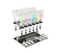 Perfume Dispenser Manual, 12-Head Liquid Transfer Tool with Precision Adjustable Flow, 200ml Bottles for Perfume Bars, Beauty Shops or Home Use