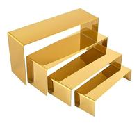 Perfume Display Stand | Gold Display Stand Display Risers Perfume Stand - Stainless Steel Display Cube, Cupcake Stand, Counter-top Risers for Cosmetics