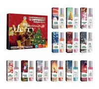 Perfume for Women Let The Fragrance A Festive Atmosphere To You! Christmas Perfume Countdown Set Beautifully Packaged Perfect Experience Enjoy Every Day's Olfactory Feast!10ml (Red, 23x22x2.8cm)