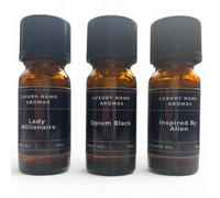 Perfume Inspired Fragrance Oil Bundle, Noir Opium, Alien & Lady Millionaire | Diffuser Oils for Electric Diffusers, Oil Burners | Long Lasting Luxury Home Fragrance | 3x10ml | by Luxury Home Aromas