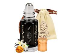 Perfume Oil Amber Tobacco Roll-On 6ml - Long Lasting Alcohol Free Arabian Attar - Premium Quality Unisex Fragrance with Smoky Spicy Amber Vanilla & Sandalwood Notes for Men and Women by Luxury Scent