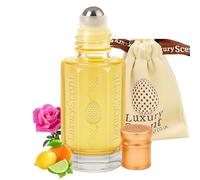 Perfume Oil Bulgarian Rose Blend Roll-On 6ml - Long Lasting Alcohol Free Arabian Attar - Premium Quality Unisex Fragrance with Fruity Musky Floral Citrus Notes for Men and Women