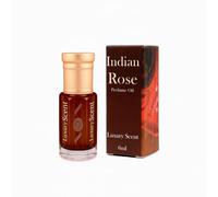 Perfume Oil Indian Rose 6ml Roll-On by Luxury Scent - Long Lasting Alcohol-Free Attar with Natural Floral Aroma, Premium Unisex Essential Oil Fragrance for Men & Women, Travel Size Gift Option
