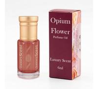 Perfume Oil Luxury Opium Flower Roll-On 6ml - Long Lasting Alcohol Free Arabian Attar - Premium Unisex Spicy Floral Fragrance with Coffee, Vanilla, and Cedarwood Notes by Luxury Scent