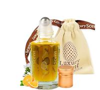 Perfume Oil Orange Musk Roll-On 3ml - Long Lasting Alcohol Free Arabian Attar - Premium Quality Unisex Fragrance with Fruity Musky Spicy Oriental Notes for Men and Women