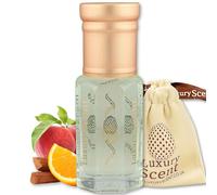 Perfume Oil Orange Sandalwood 6ml Roll-On Attar - Long Lasting Alcohol-Free Arabian Fragrance for Men & Women, Fruity Fresh Musky Scent with Bergamot, Jasmine, Caramel & Amber, Travel Size Gift