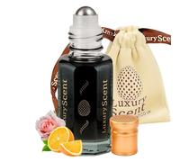 Perfume Oil Patchouli & Black Oud Roll-On 6ml - Long Lasting Alcohol-Free Arabian Attar - Premium Unisex Fragrance with Oudy Floral Woody Notes, Travel Size Perfume Oil by Luxury Scent