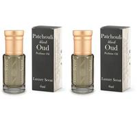 Perfume Oil Patchouli Black Oud Roll-On 6ml - Long Lasting Alcohol-Free Arabian Attar - Premium Unisex Fragrance with Woody Floral Oud Notes, Travel Size Perfume Oil by Luxury Scent (Pack of 2)