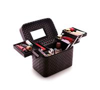 Perfume Organiser Portable Large Capacity Cosmetic Storage Box Professional Makeup Artist Kit Multi-Layer Foldable Travel Case Vanity(A)