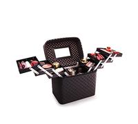 Perfume Organiser Portable Large Capacity Cosmetic Storage Box Professional Makeup Artist Kit Multi-Layer Foldable Travel Case Vanity(E)