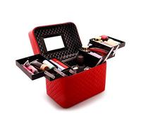Perfume Organiser Portable Large Capacity Cosmetic Storage Box Professional Makeup Artist Kit Multi-Layer Foldable Travel Case Vanity(D)