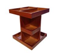 Perfume Organizer - Rotating Makeup Storage, Wooden Cosmetic Organizer - Sustainable, Space Saving Storage with Multiple Fans, Ideal for Brand-up,
