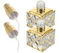 Perfume Spray Bottle Refillable 10ml Glass Mini Travel Atomiser, 2Pcs Portable Fragrance Dispenser for Valentine’s Day and Mirror Tray Display