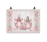 Perfume Stove Top Cover for Electric Stove, Floral Romantic Rose Ribbon Spring Peach Pu Surface Glass Top Cover for Kitchen Everyday Kitchen Use Decor 28x20 Inch